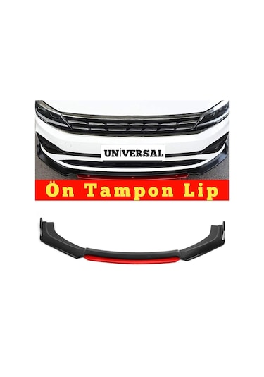 Ford İle Uyumlu Courier Ön Tampon Altı Lip 4 Parça Kırmızı