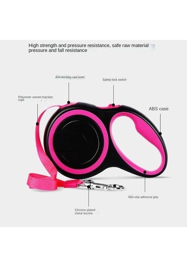 Soulader Otomatik Geri Saran Köpek Tasması, Büyük Irk Orta Küçük Boy Evcil Hayvan Gezdirme İpi