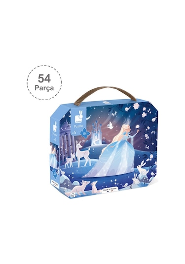 Janod 54 Parça Çantalı Puzzle Karlar Kraliçesi