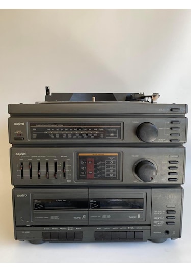 Sanyo Dc-X100 Radyo Kaset Pikap Çalar Müzik Seti 2. El B10