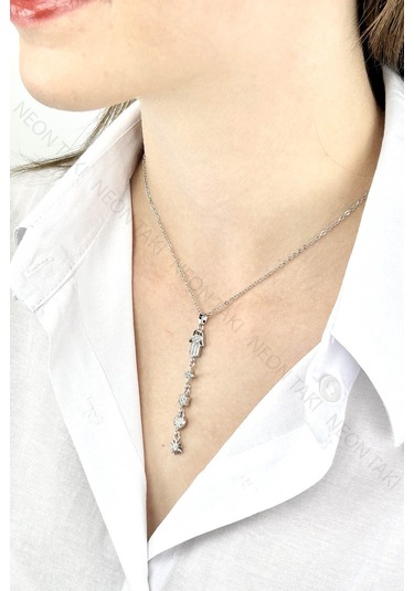 Manifest Y Kolye 436, Gümüş Rengi Gümüş