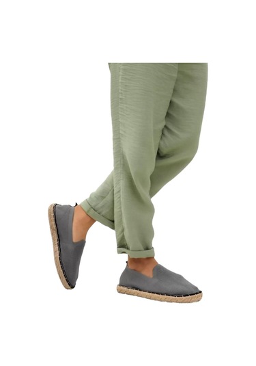 Unisex El Yapımı Triko Espadril Grı-gri Gri