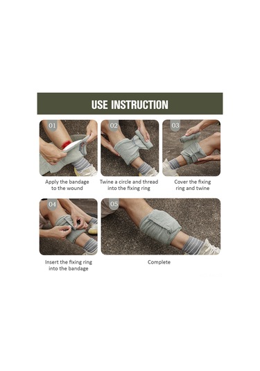 Mufunye 5 Adet Küçük Boy Elastik Acil Durum İlk Yardım Kanamayı Durdurma Bandı