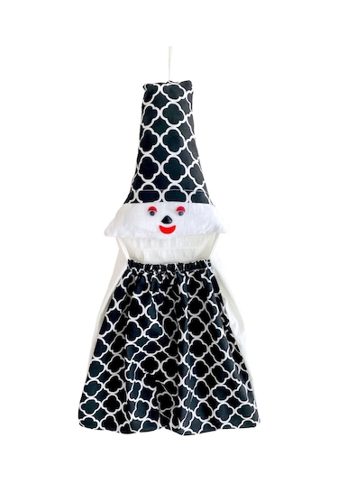 Çok Amaçlı Lastikli Poşetlik , Poşetler Için Sevimli Dekoratif Düzenleyici Mutfak Aksesuarı & Siyah