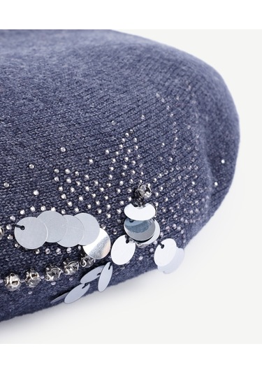 Yargıcı Kumaş Detaylı Fransız Şapkası 25kksp6003x 001 Siyah
