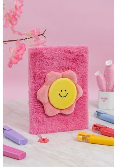 Studi Pelüş Ve Eğlenceli Defter - Çiçek Figürlü