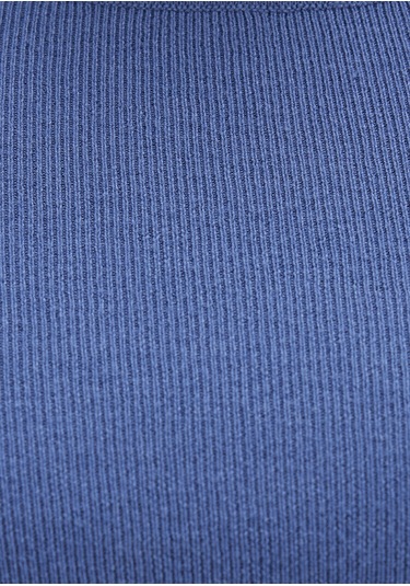 Mavi - Bisiklet Yaka Mavi Crop Kazak 1710474-70738 Mavi