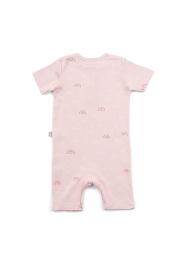 Boumini Kısa Kollu Şort Bebek Tulum Pembe Gökkuşağı-pembe Pembe