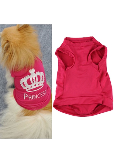 Köpek İçin Pembe Princess Sweat Tshirt Pet Kıyafeti