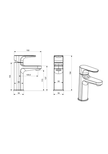 Flowerr Lavabo Bataryası Krom