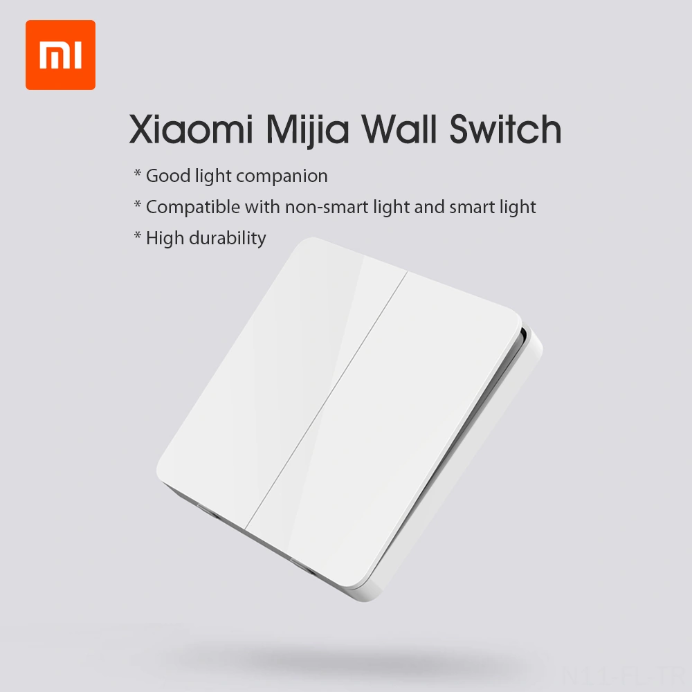 Lemestar Xiaomi Mijia Beyaz Duvar Anahtarı, Üçlü Çift Kontrol, Geleneksel Ve Kendi Kendine Geri Tepme Modu, 40.000+ Basma Testi, Uygulama Desteği Yok