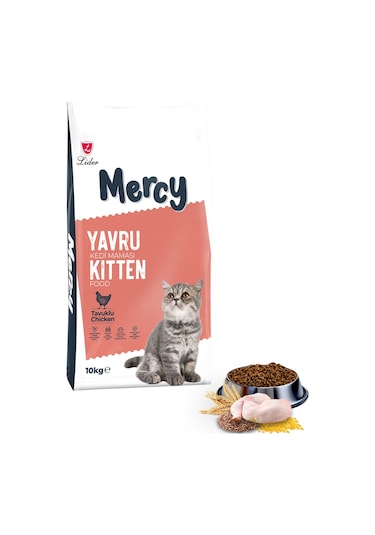 Mercy Tavuklu Yavru Kedi Maması 10 KG