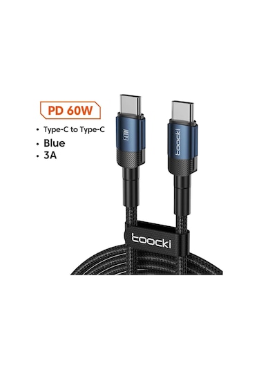 Toocki Toocki Usb C Hızlı Şarj Kablosu İphone Uyumlu 15/14/13/12/11 Huawei P40/p30 Samsung Oppo Oneplus Green 3m