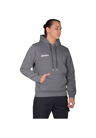 Diadora Bergamo - Erkek Antrasit Pamuklu Spor Sweatshirt Antrasit