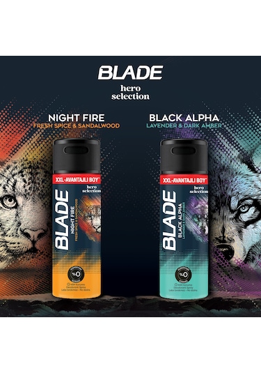Blade Night Fire Erkek Sprey Deodorant 6 x 200 ML