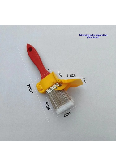 Aubyhe Ev Dekorasyonu İçin Çift Renkli Nylon Boya Fırçası - Köşe Ve Kenar Tamiri, 1.5 İnç Hassas Uygulama Aracı Kırmızı+turuncu
