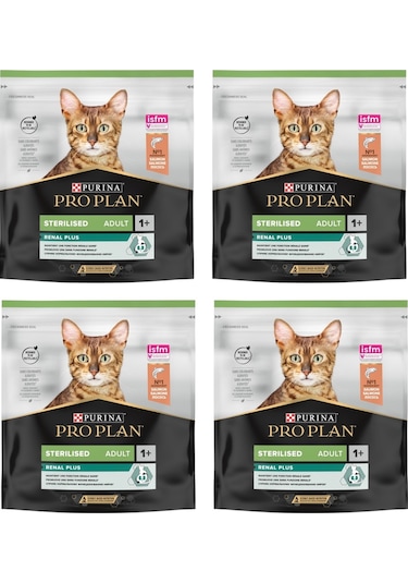 Purina Pro Plan Renal Plus Sterilesed Somonlu Kısırlaştırılmış Kedi Kuru Maması 4 x 400 G