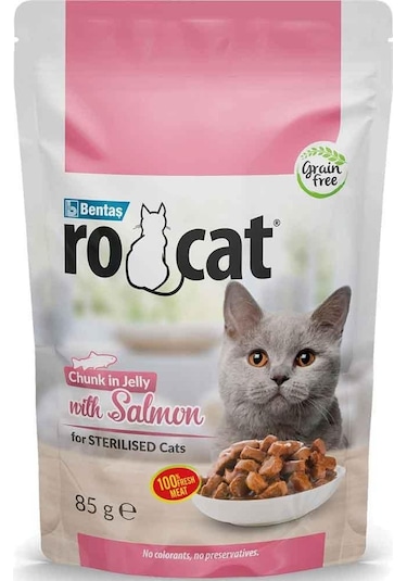 Ro Cat Kısırlaştırılmış Somonlu Yetişkin Kedi Maması 85 G