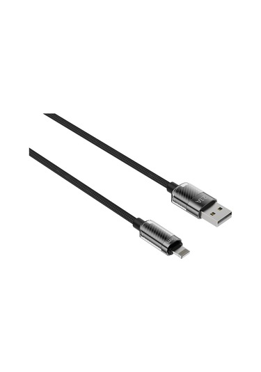 Knit Glam 2.1A Hızlı Şarj Destekli Usb-A To Lightning Şarj Ve Data Aktarım Kablosu 1 Metre Siyah