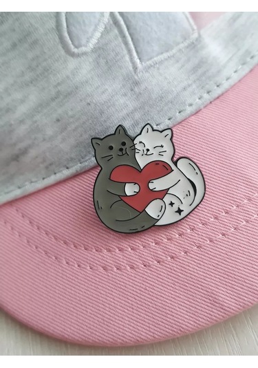 Proshik Kalpli Yavru Kedi Broş Rozhe 242627787 Beyaz