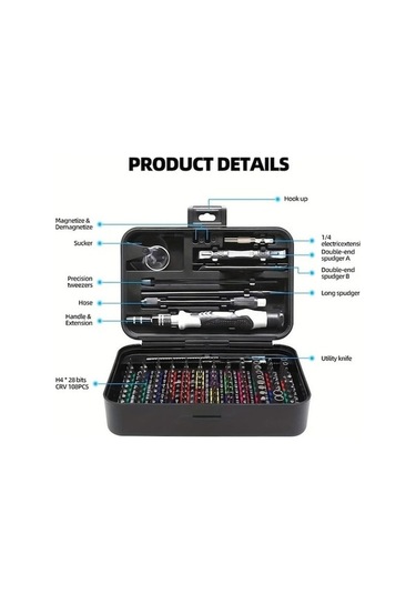 Dancemonkey 132 Adet Bileşik Manyetik Tornavida Seti Venta 132'sı 1 Arada Manyetik Hassas Tornavida Seti