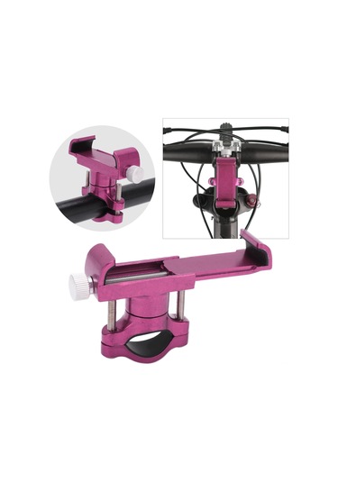 Ximistore9 Alüminyum Bisiklet Telefon Tutucu, 360 Derece Döner, 20-35mm Direk Uyumlu, 6-10cm Telefonlar İçin, Dayanıklı Ve Sağlam, Motosiklet Elektrikli Araçlar İçin Pembe Pembe