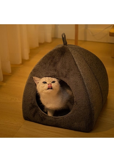 Geeroyoo Üçgen Kedi Yatağı Sıcak Kalın