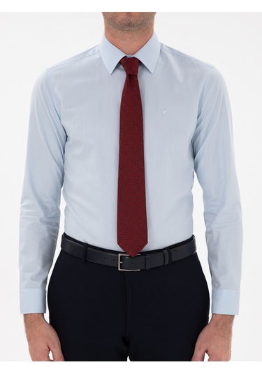 Cacharel Açık Mavi Slim Fit Pamuklu Oxford Gömlek Denım