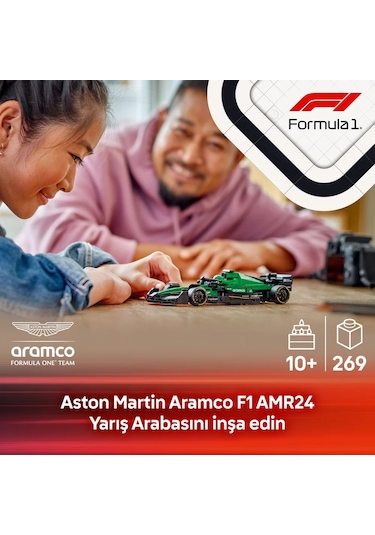 LEGO® Speed Champions Aston Martin Aramco F1® AMR24 Yarış Arabası 77245 - 10 Yaş ve Üzeri Çocuklar için Yaratıcı Oyuncak Yapım Seti (269P)