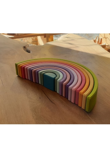 Kırtkırt Ahşap Pastel 0-6 Yaşa Özel Waldorf Gökkuşağı 12'li