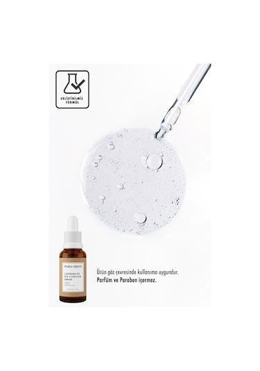 Maruderm Caffeine %5 + Peptides + Hyalüronik Asit Göz Çevresi Serumu 30 ML
