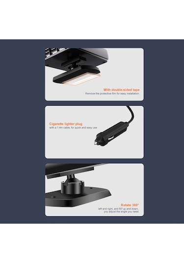 Reedark 12v/24v Araç Isıtıcı - Taşınabilir Hızlı Defrost Ve Sis Çözücü - Siyah