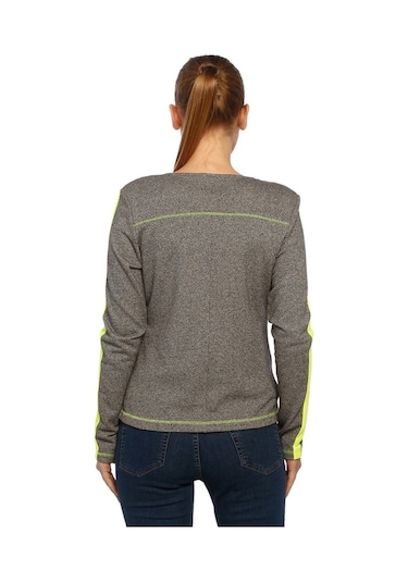 Bulalgiy Kadın Gri Neon Sweat Ceket - Bga343906