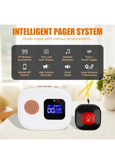 Yaşlı İzleme Için Çağrı Düğmeli Wifi Kablosuz Bakıcı Hs7026-1