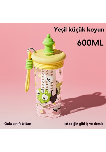 Yeni Büyük Kapasiteli Karikatür Pipetli Bardak Kuzu