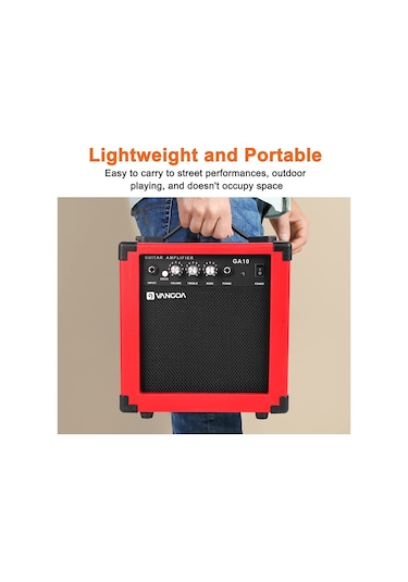 VANGOA Ga10rd Model 10 Wat Elektro Gitar Amfisi Kırmızı