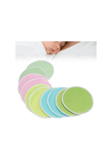 Hangfox Yıkama ve Yeniden Kullanılabilir Yüksek Su Emici, 12 CM Çaplı 10 Adet Paket Emziren Anneler İçin Süt Taşması Önleyici Meme Padleri