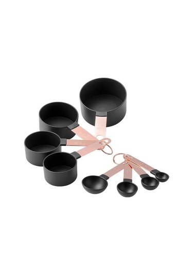 Siyah Yüksek Kaliteli Ölçüm Kaşığı Ev Mutfak Çay Kaşığı Kahve Şeker Tuz Kaşık Pişirme Un Ölçme Fincan Mutfak Pişirme Araçları Gül