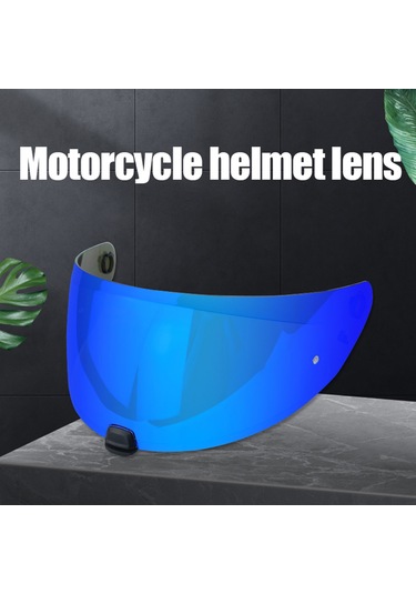 Neevoyu Hjc İ70 İ10 Kask İçin Değiştirme Camı - Uv, Toz, Çarpma Ve Sis Koruma - Transparan Mavi Revo Lentil