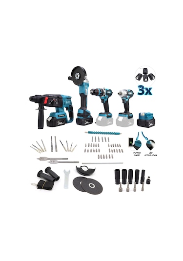 Chelikbei MK350 36V Akülü Vidalama Seti 5'li Mavi