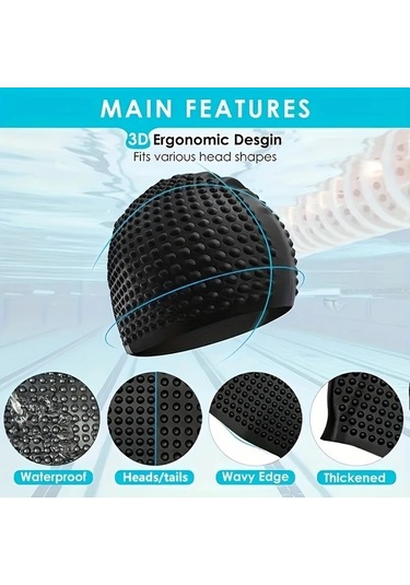 Dashanshop Siyah 1 Adet Nokta Desenli Yüksek Esnek Silikon Bone Siyah