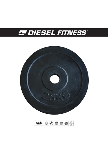 Diesel Fitness Kauçuk Kaplı 2,5 Kg Ağırlık Plakası