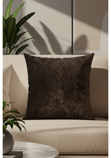 Sezyon Juno 45 45 Koyu Kahverengi Kırlent Kılıfı Koyu Kahverengi