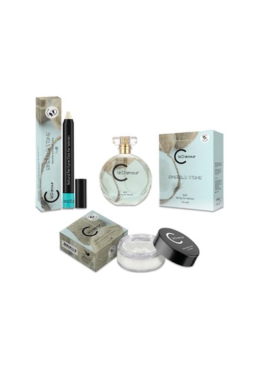 Cle D'Amour Emerald Stone Women Vegan EDP Kadın Parfüm Gurme Çiçeksi 3 x 50 ML