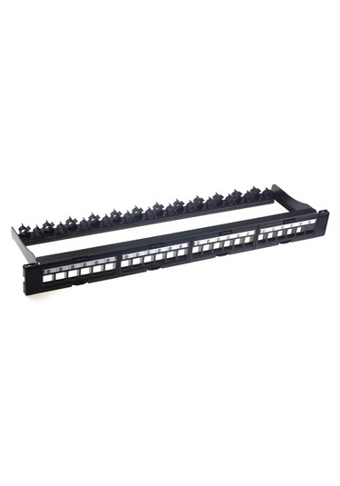 19'' 1u 24 Port Cat6 Utp Moduler Arkası Cırtlı Kolay Montaj Patch Panel