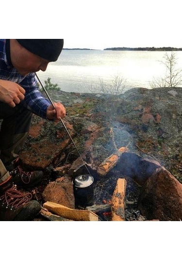 Teleskopik Ateş Başlatıcı Outdoor Üfleme Borusu - 63 CM Gümüş