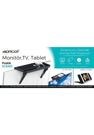 Apricot TMT-44 Tv Üst Pratik Monitör Üstü Raf Stand