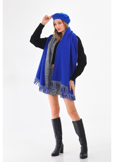 Keçe Ressam Atkı 2.li Set Saks Saks Mavisi