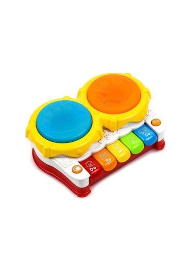 Birlik Işıklı Müzikli Piyanolu Kaya Davul Türkçe Masal ve Şarkı Söyler