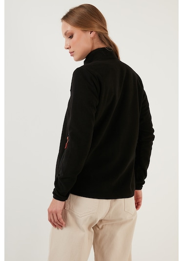 Lela Slim Fit Anti-Pilling Tüylenme Yapmayan Fermuarlı Cepli Hırka Bayan Polar 5907002 Siyah Lela Slim Fit Anti-Pilling Tüylenme Yapmayan Fermuarlı Cepli Hırka Bayan Polar 5907002 Siyah